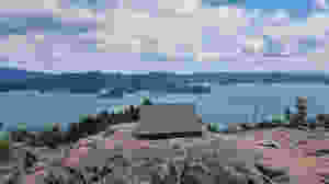 Peak overlooking sea and clouds