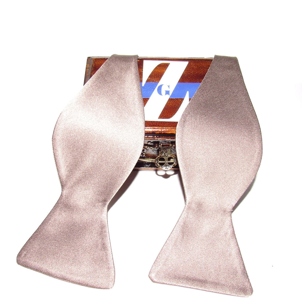 Miniature : Fossil Silk Charmeuse Bowtie