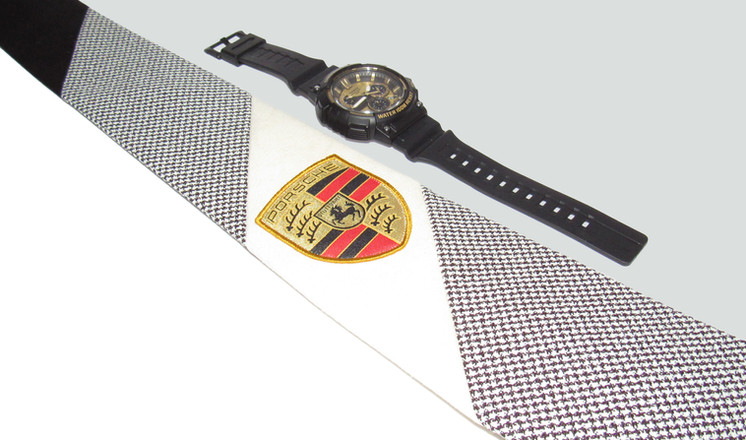 #27 Necktie Retro Porsche & Suede Leather I.jpg