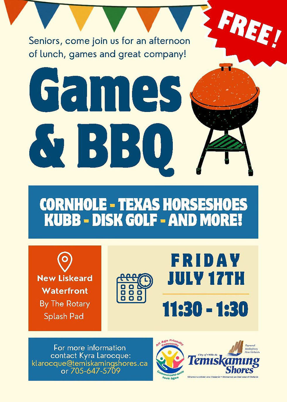 Seniors Games & BBQ: July 17