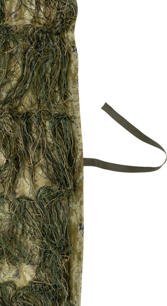 Thumbnail: Jack Pyke of England Ghillie Hide Net, seven rows of multicoloured string on a digicam background, available at Durham Decoys