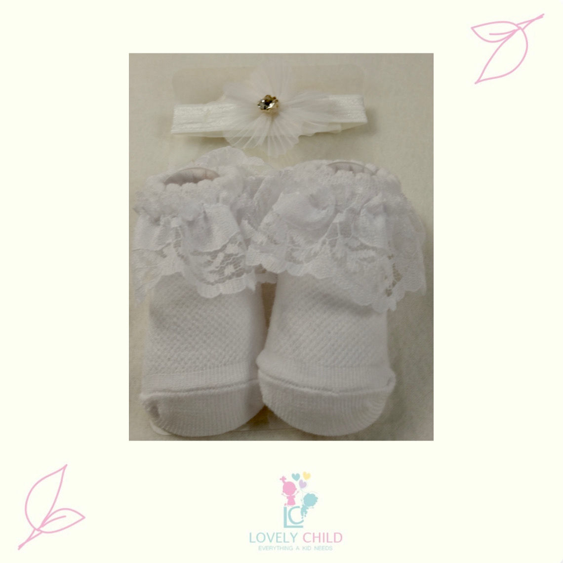 Baby Girl Headband and Socks Set 