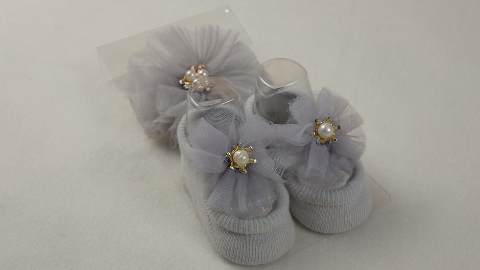 الصورة المصغرة: Baby Girl Headband and Socks Set 