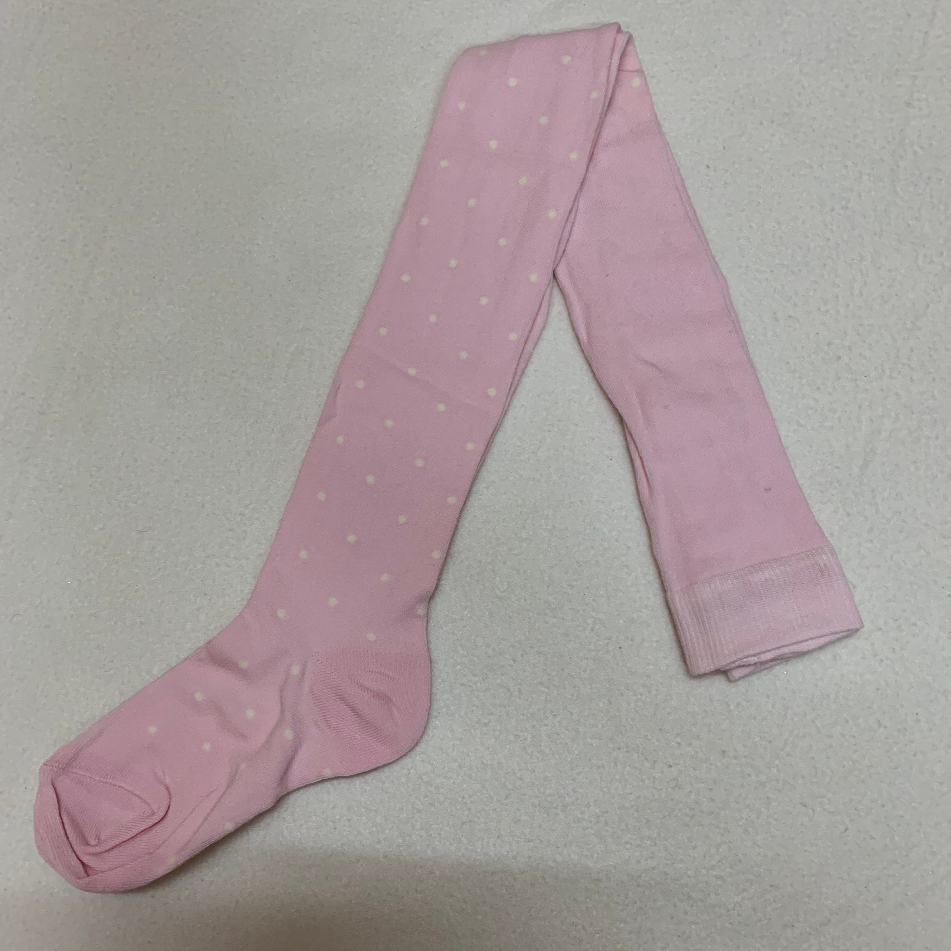 Pink Girl Tight with ivory dot