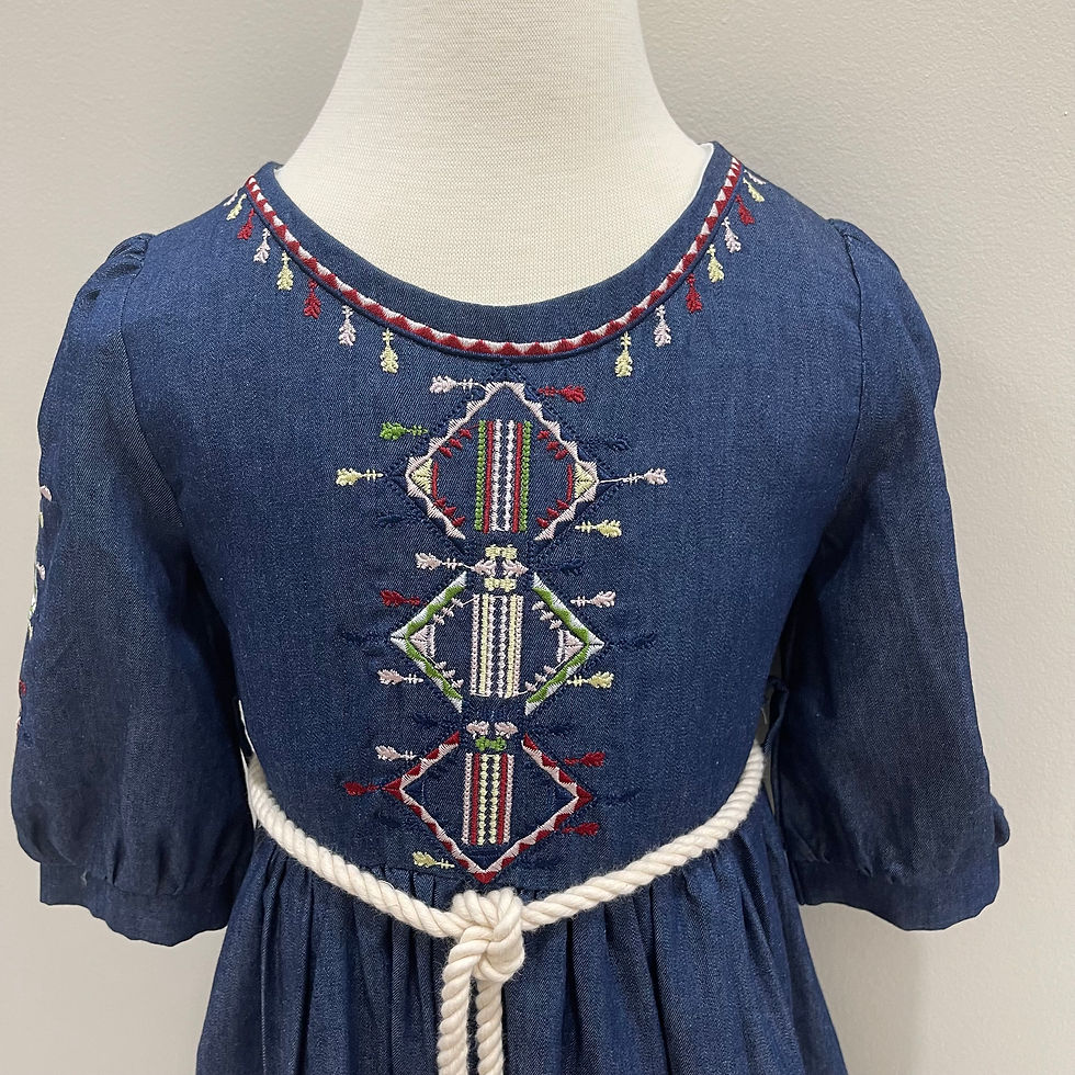 Thumbnail: Dark blue jeans girl dress