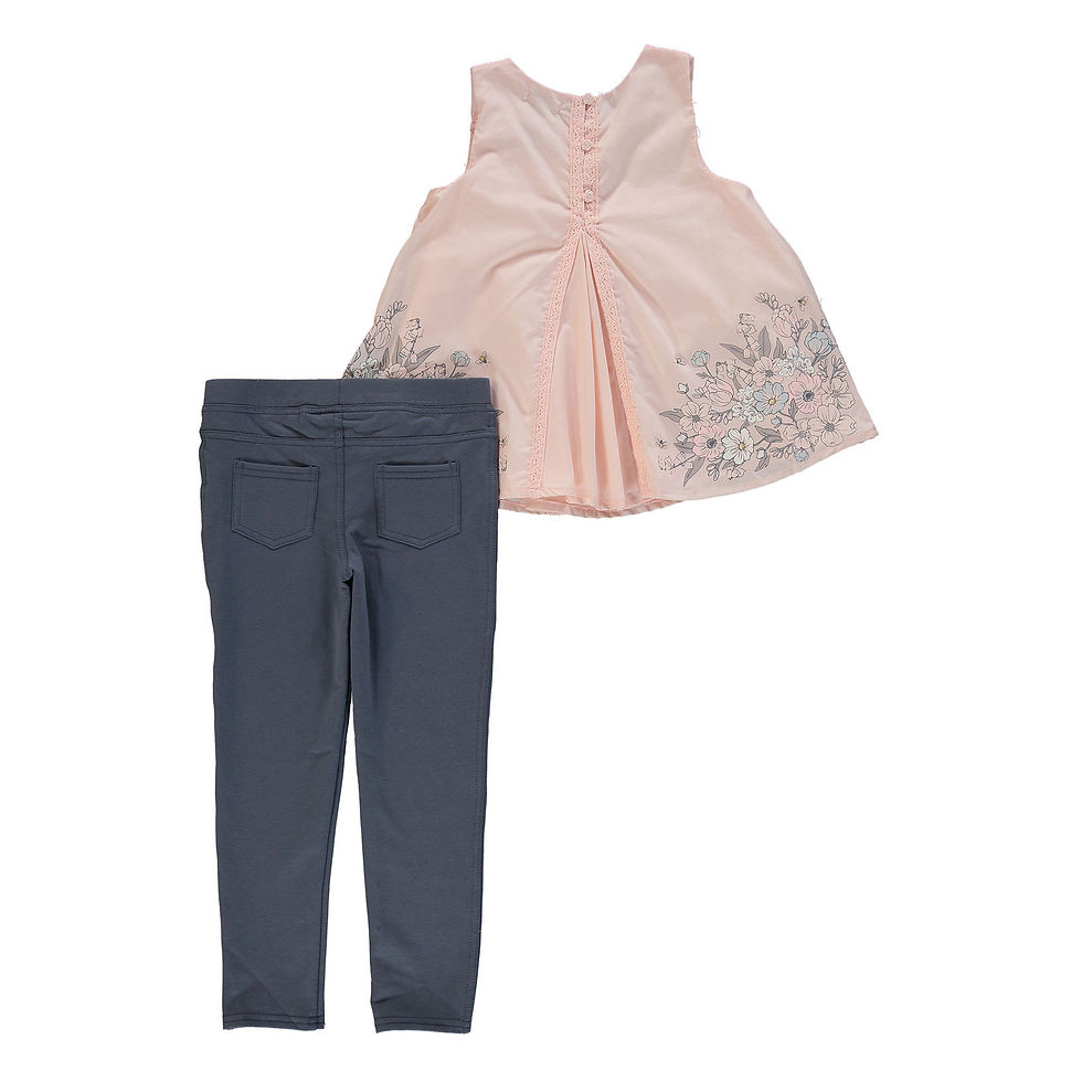 الصورة المصغرة: TAHARI Pink tunic & Grey Leggings