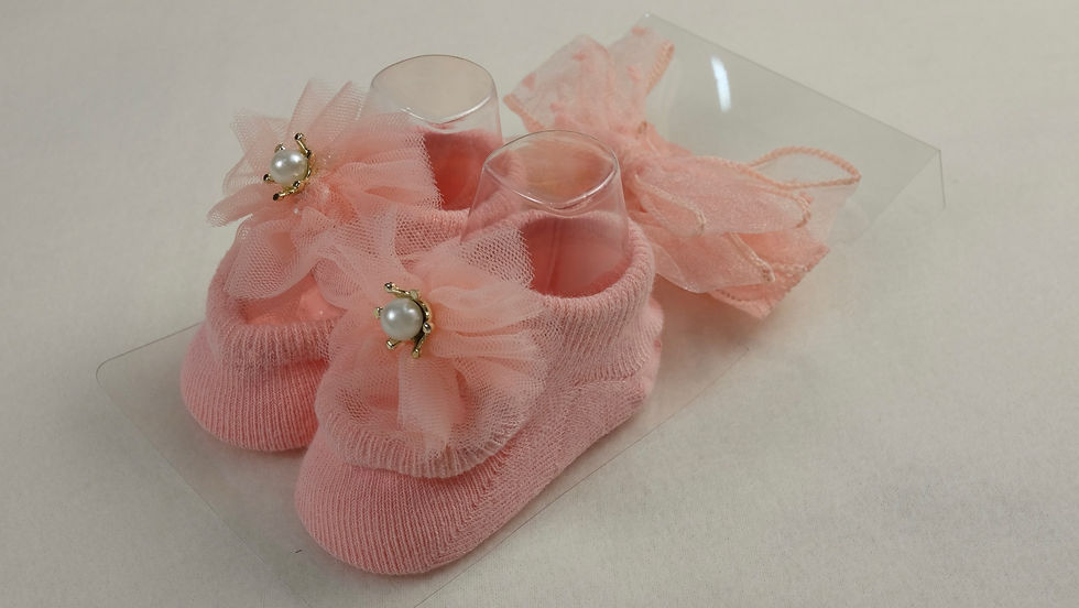 Thumbnail: Baby Girl Headband and Socks Set 