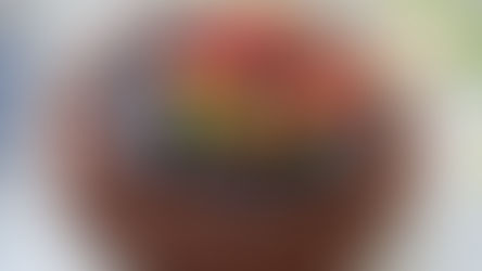 Kakaokuchen mit Schokopudding und Früchten (Vegan)