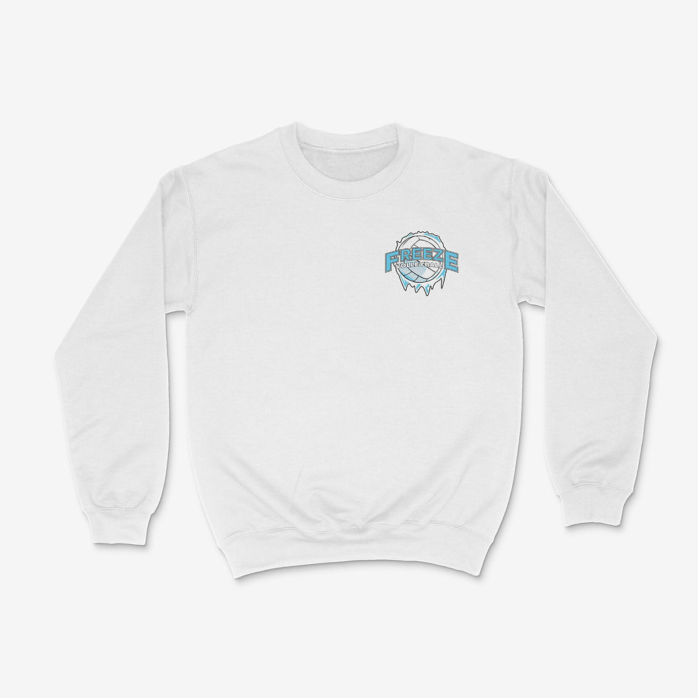 Freeze Volleyball Team Crew Sweater (White)