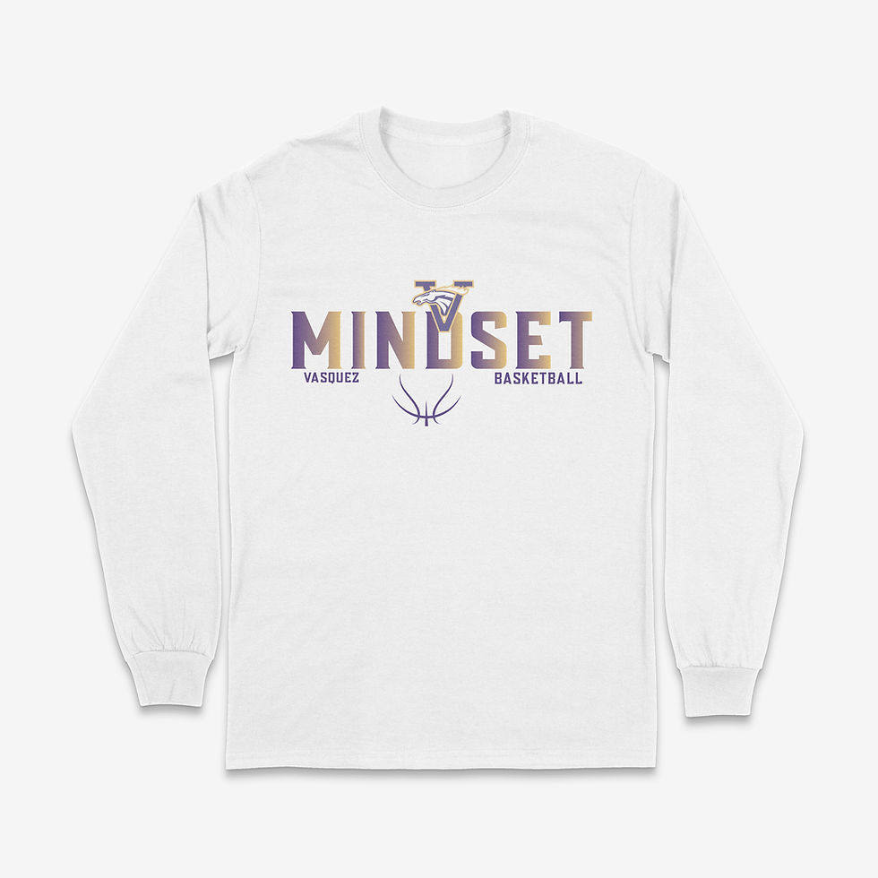 Vasquez Basketball Mindset Athletic Long Sleeve Tee (White)