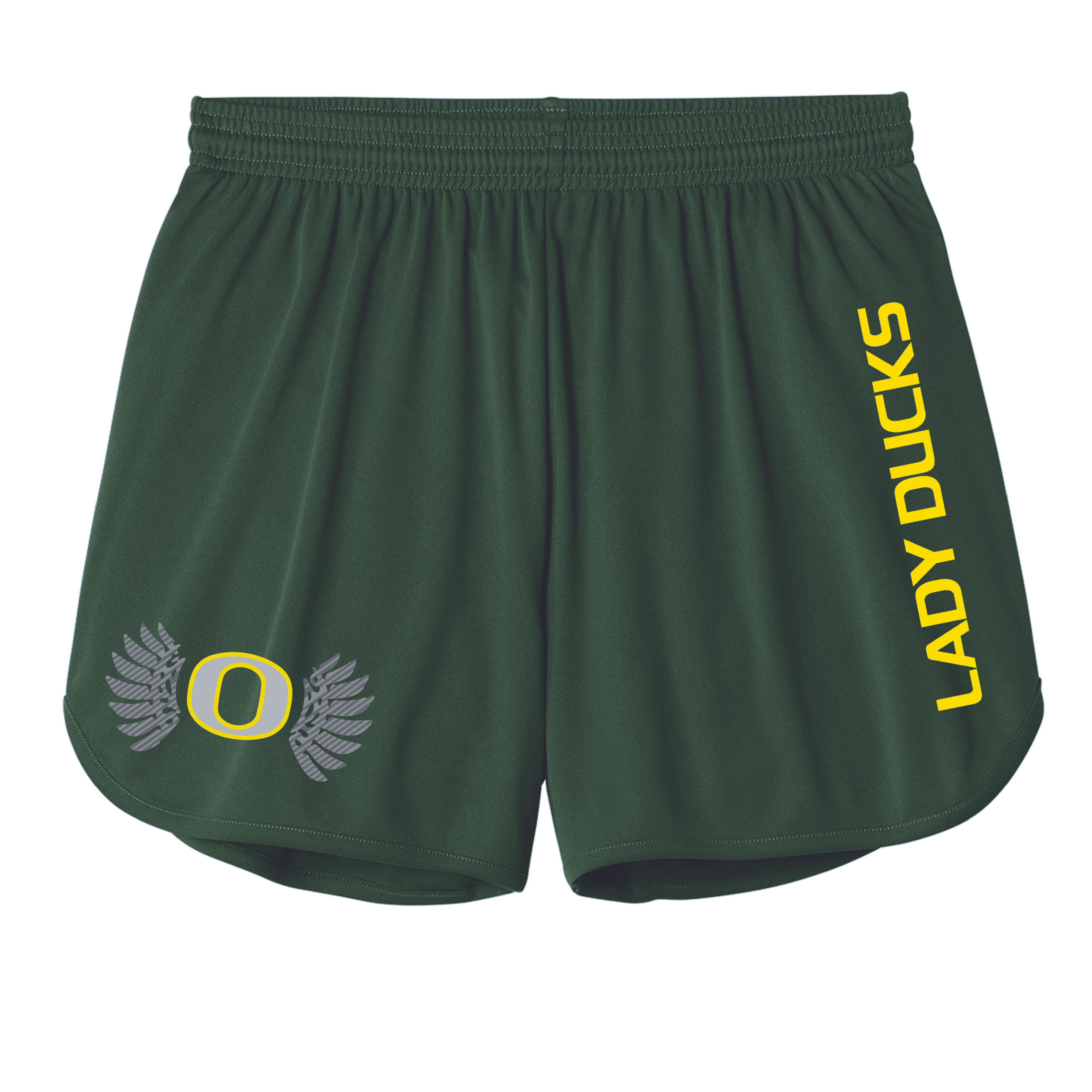 Lady Ducks Team Game Shorts (Oregon Green)