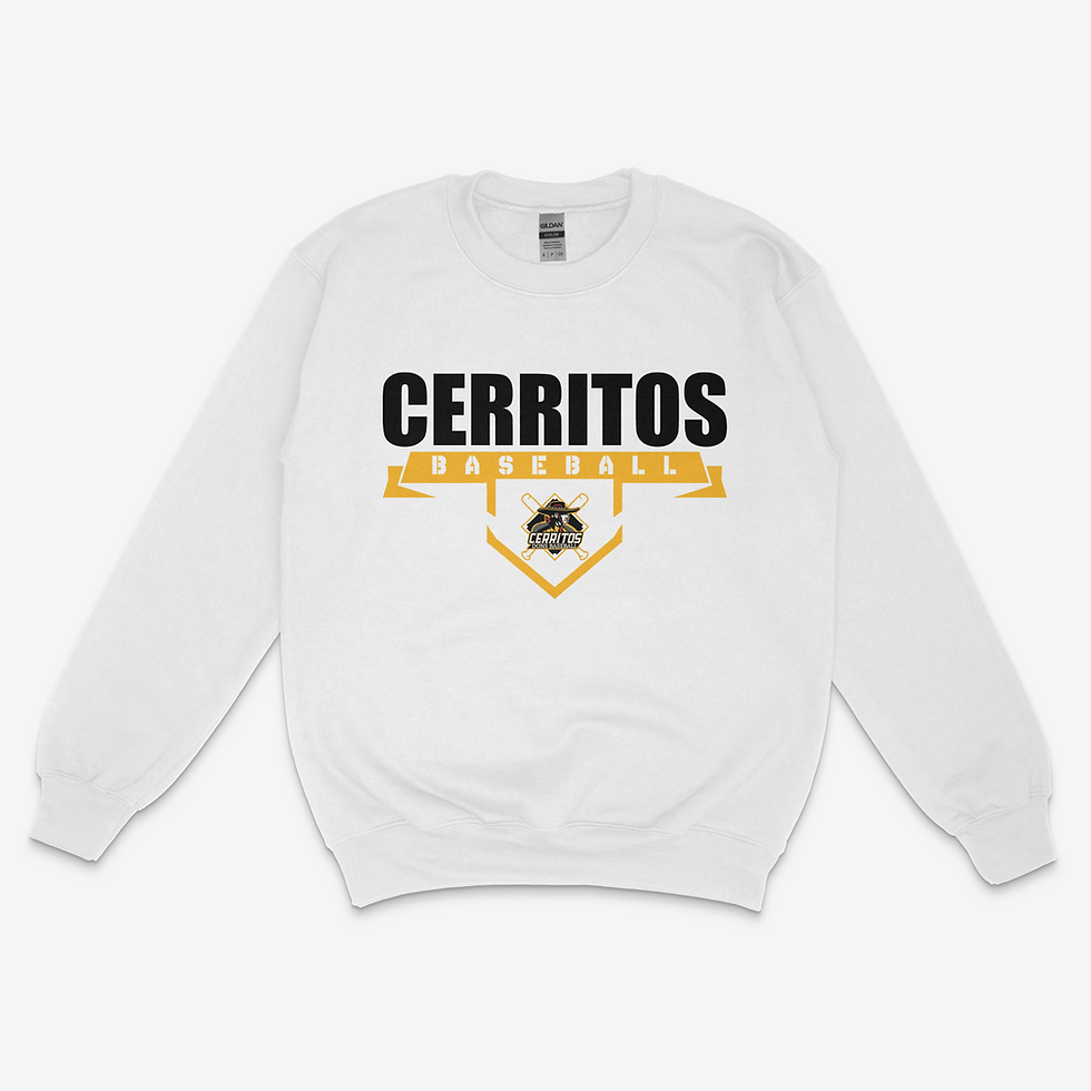 Cerritos Baseball Crew Sweater (White)