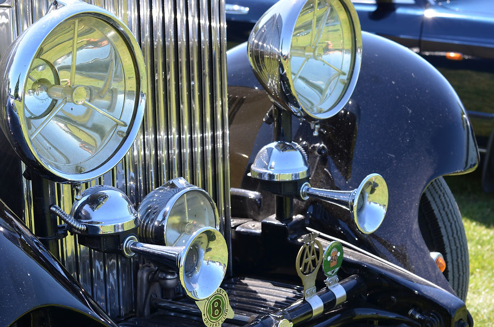 Front of a Bentley brightwork