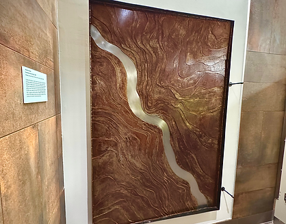 Welded metal wall relief sculpture piece 1