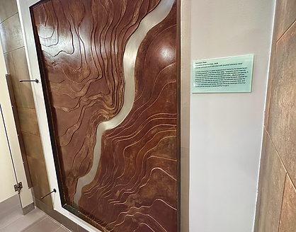 Welded metal wall relief sculpture piece 2