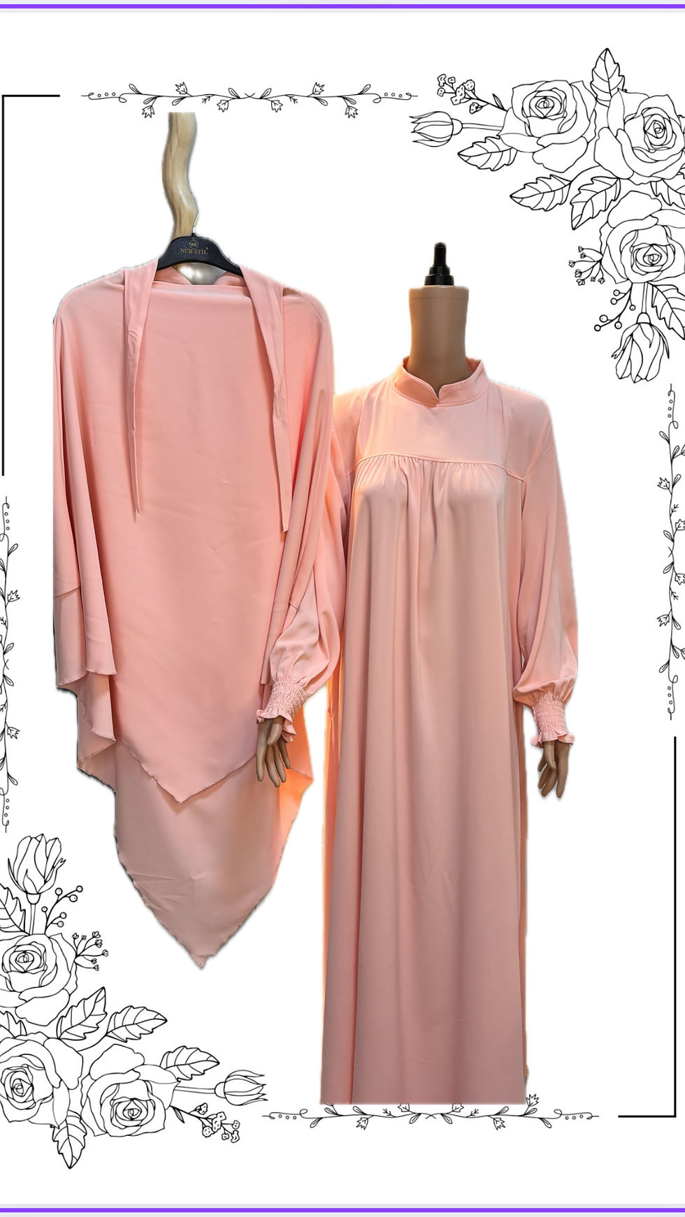 ادناءات طقم خمار وعباي