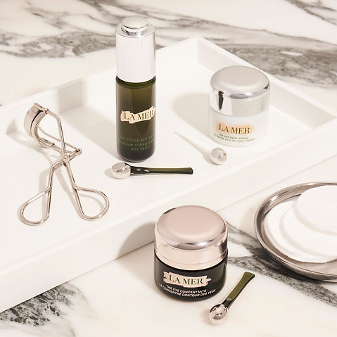 La Mer eye cream in bathroom 