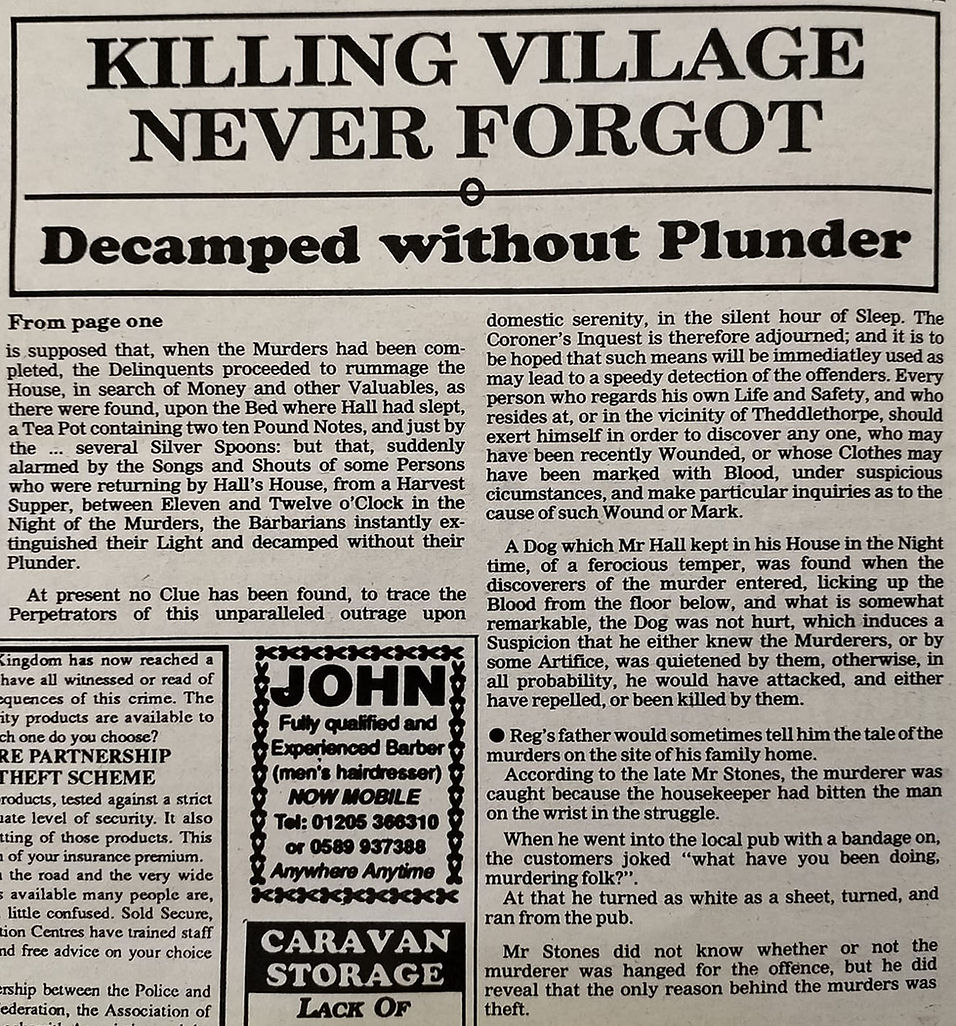 Killing village not forgot