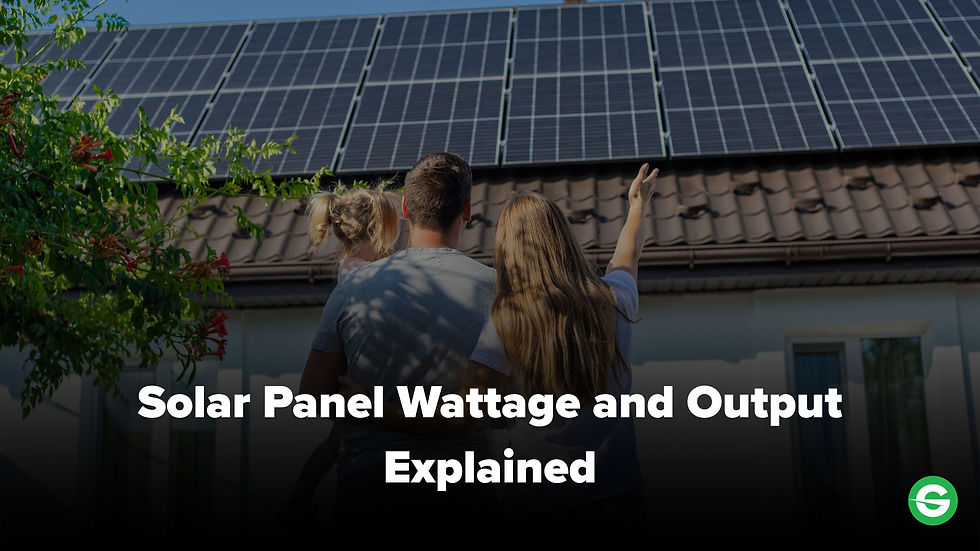 solar panel wattage