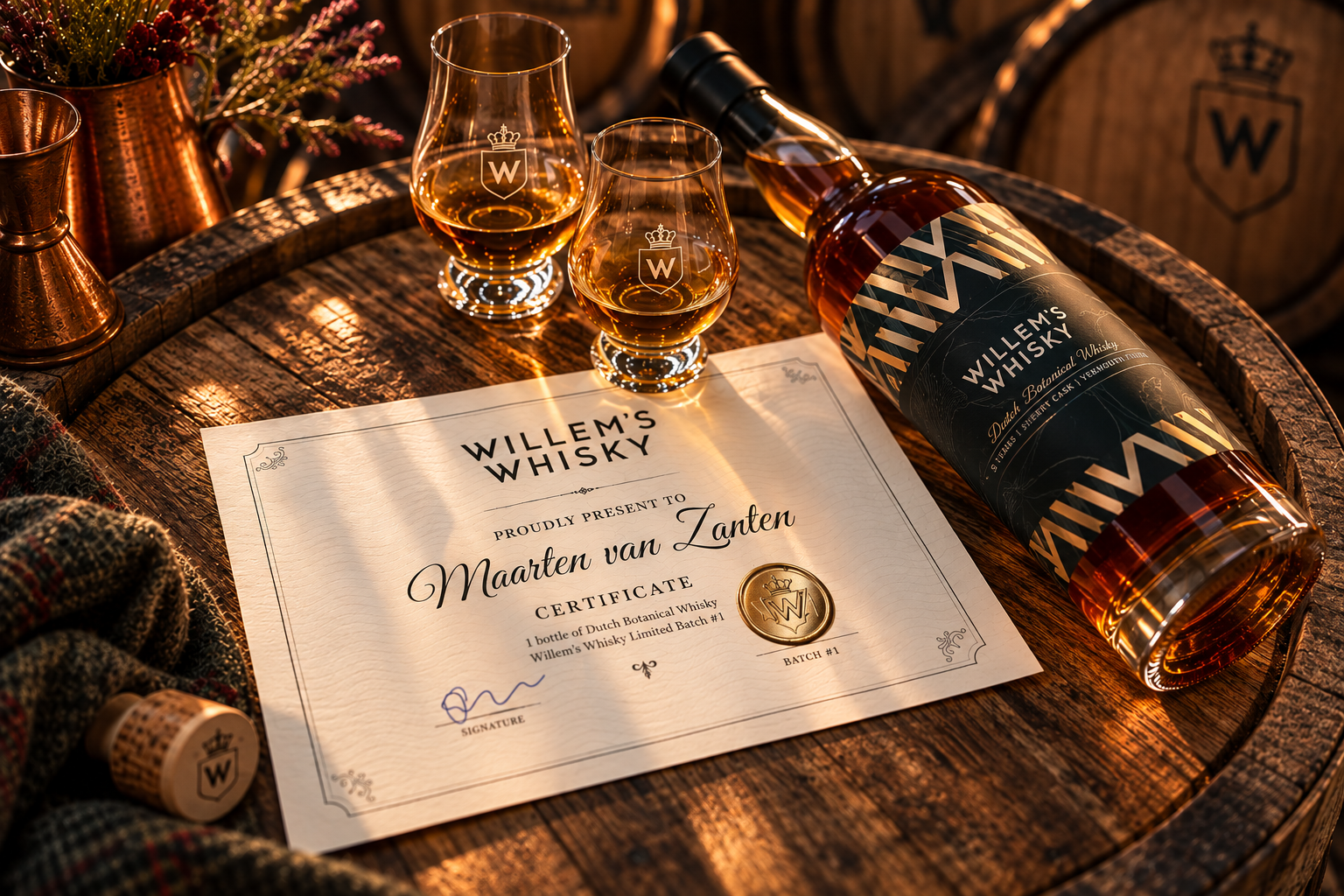 Gepersonaliseerd Certificaat Willem's Whisky