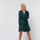 Thumbnail: Emerlad Green Satin Backless Mini Wrap Dress Special Occasion Dress Mini Party Dress Birthday Dress
