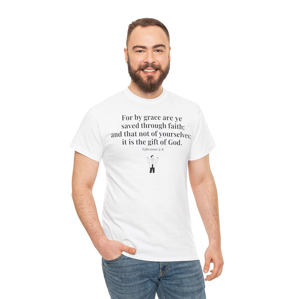 Thumbnail: Saved Through Faith - Unisex Heavy Cotton Tee