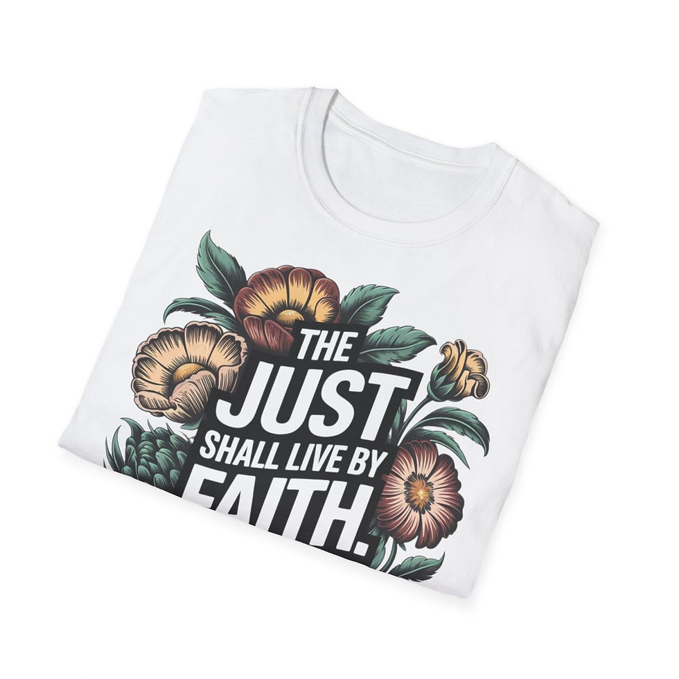Thumbnail: Just Shall Live by Faith - Unisex Softstyle T-Shirt