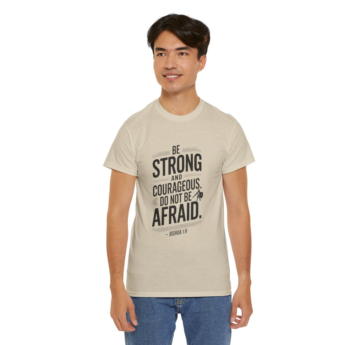 Be Strong - Faith Quote - Unisex Heavy Cotton Tee