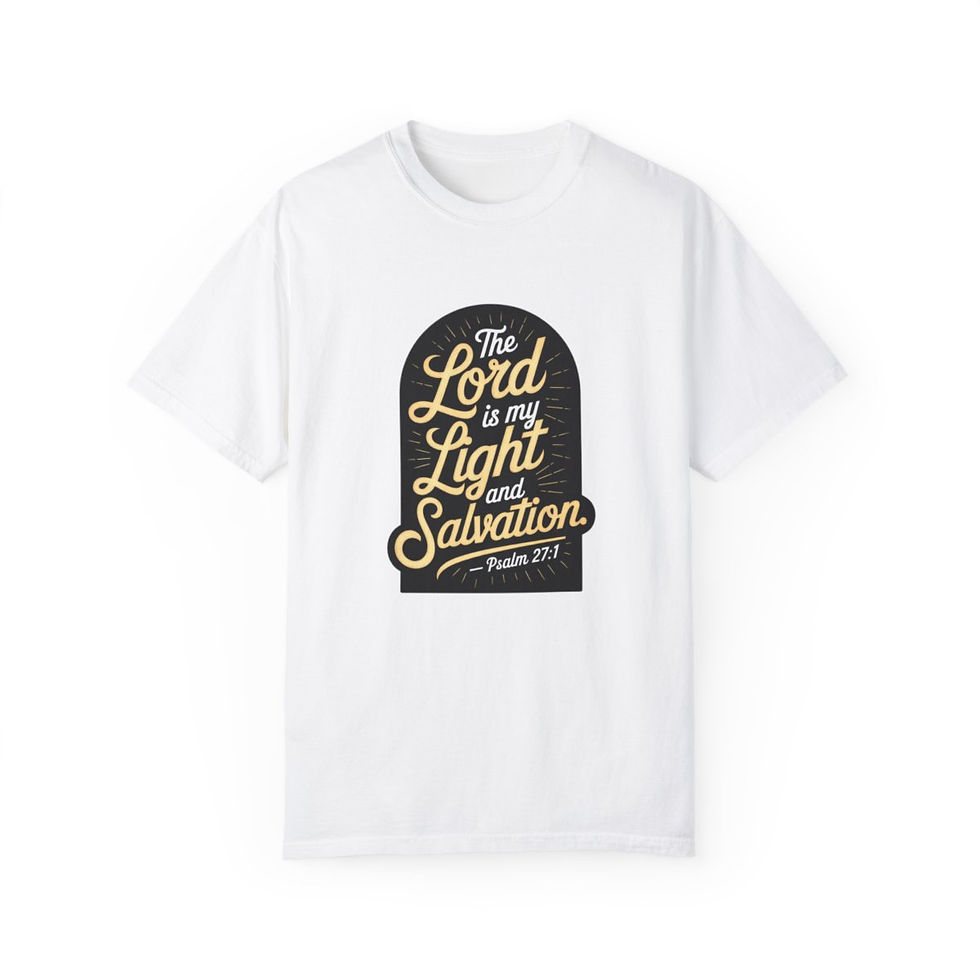 Thumbnail: Lord is my Light - Unisex Garment-Dyed T-shirt