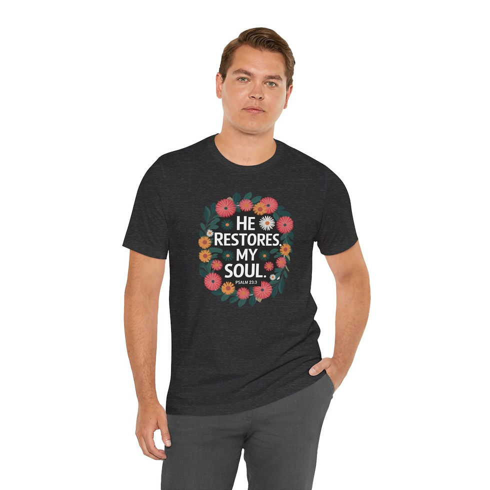 Thumbnail: He restores my soul - Unisex Jersey Short Sleeve Tee