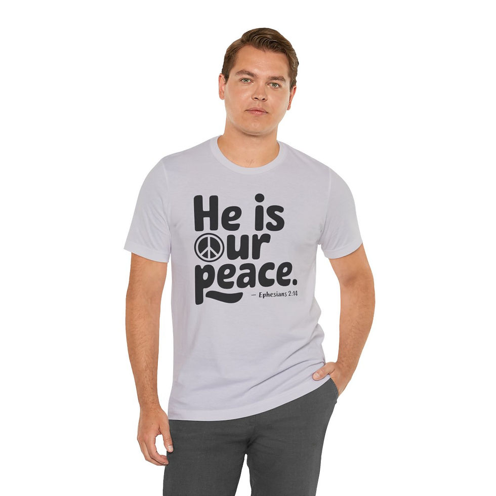 Thumbnail: He is our Peace - Unisex Jersey Short Sleeve Tee