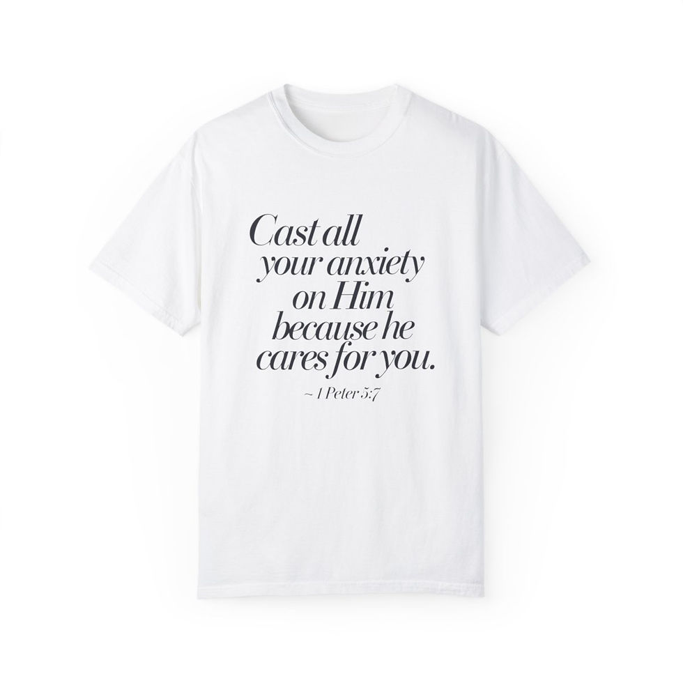 Thumbnail: Cast all your anxiety - Unisex Garment-Dyed T-shirt