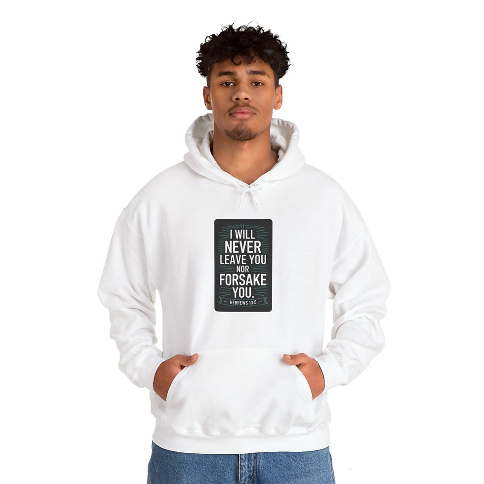 Thumbnail: I will never leave you - faith quote - Unisex Heavy Blend™ Hooded Sweatshirt