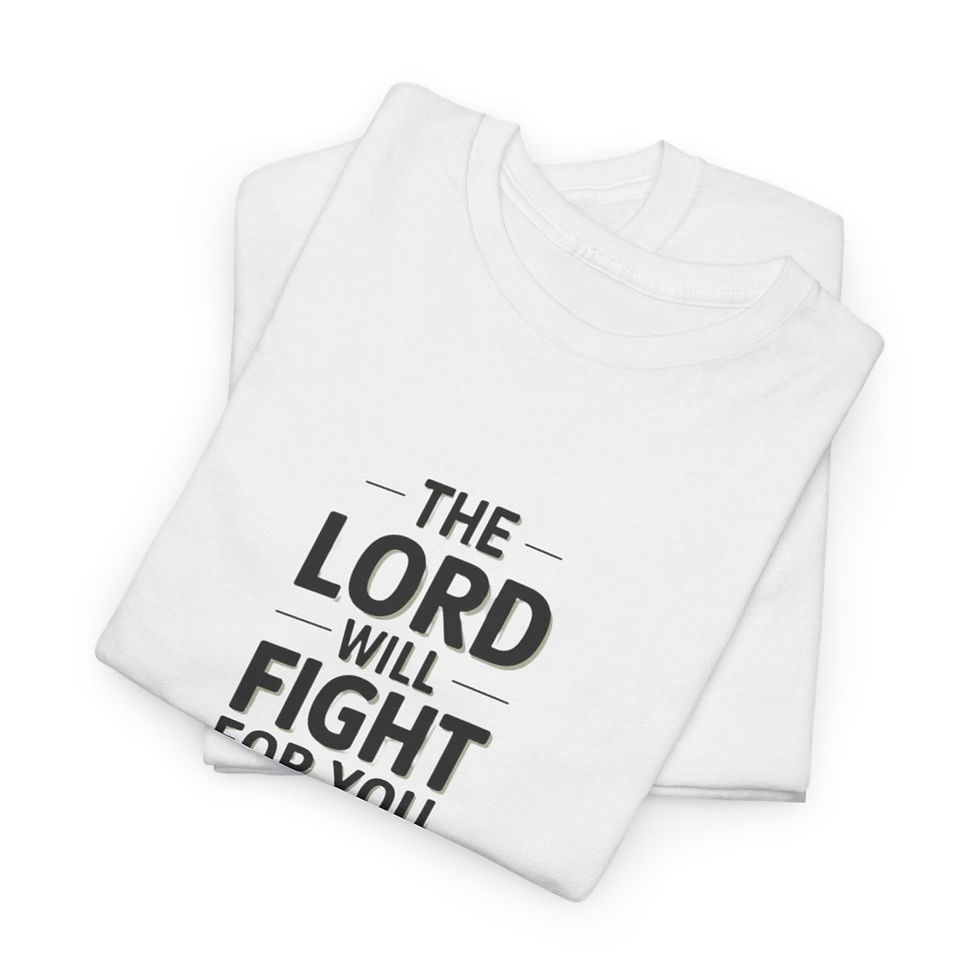 Thumbnail: The Lord will fight for you be still - Unisex Heavy Cotton Tee