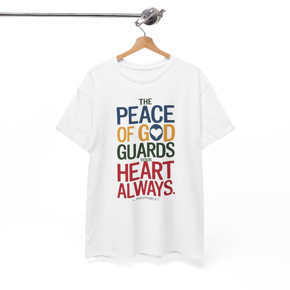 Thumbnail: Peace of God - Faith Quote - Unisex Heavy Cotton Tee