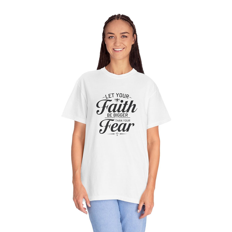 Thumbnail: Faith Bigger Then Fear - Unisex Garment-Dyed T-shirt