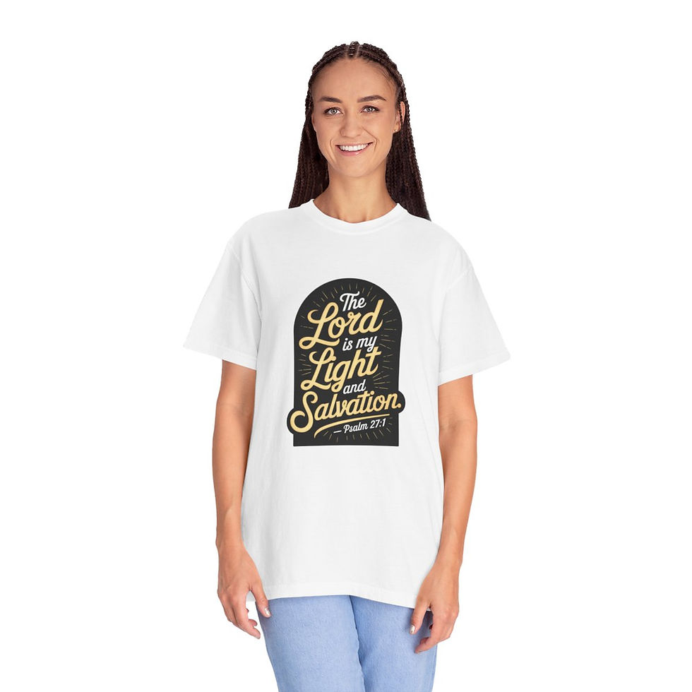 Thumbnail: Lord is my Light - Unisex Garment-Dyed T-shirt