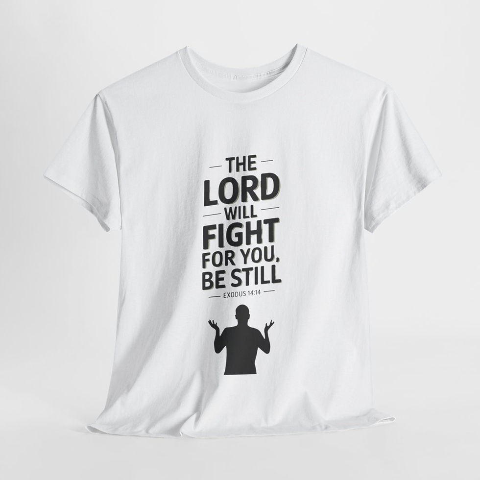 Thumbnail: The Lord will fight for you be still - Unisex Heavy Cotton Tee