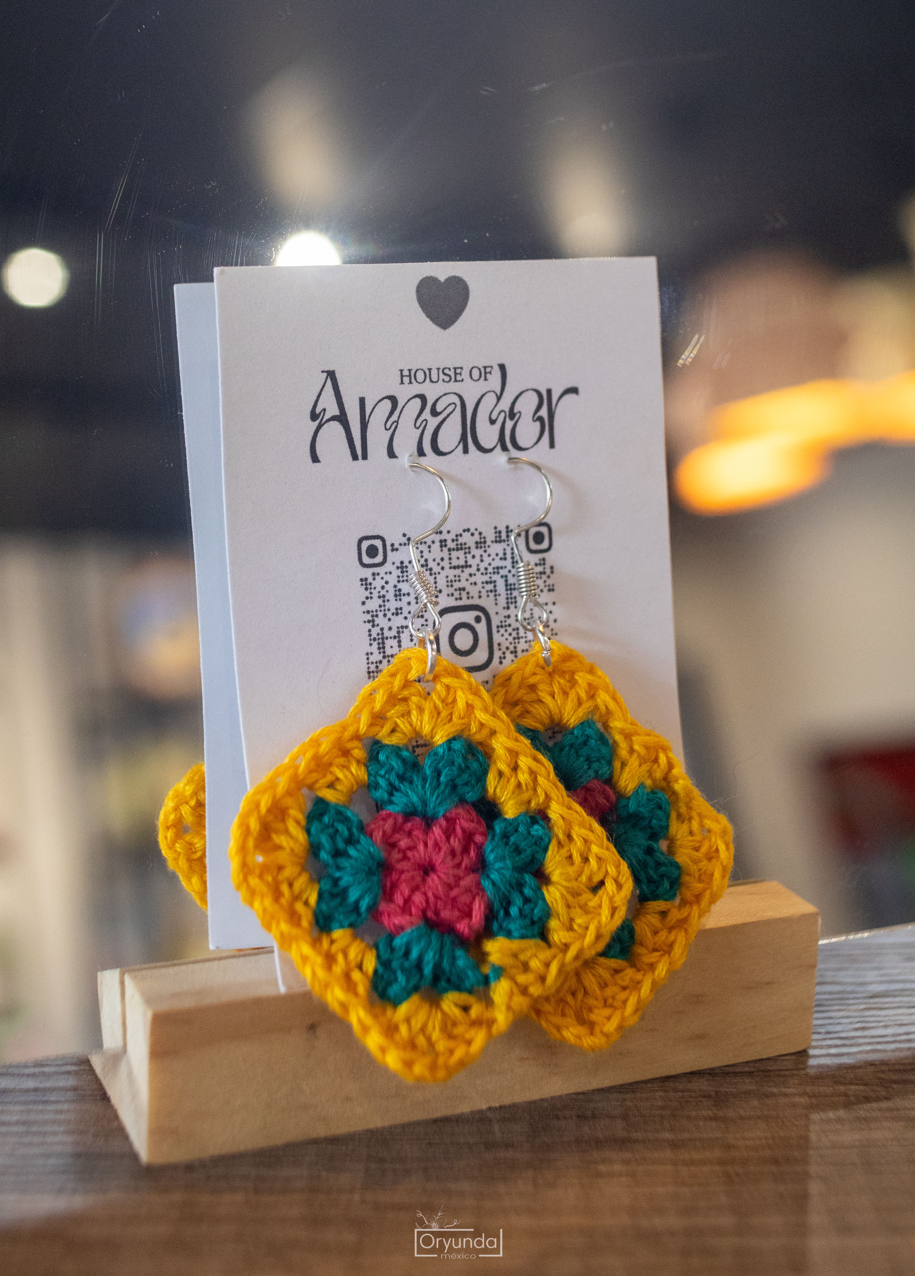 Arete tejido House of Amador