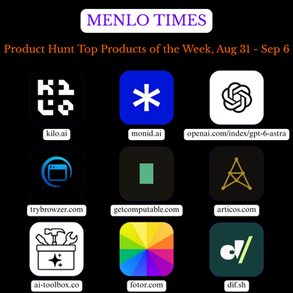 Product Hunt Top Products of the Week, Aug 31 - Sep 6