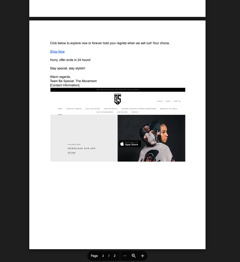 a screenshot of a website that says " click below to explore now or forever hold your regrets when we sell out your choice "