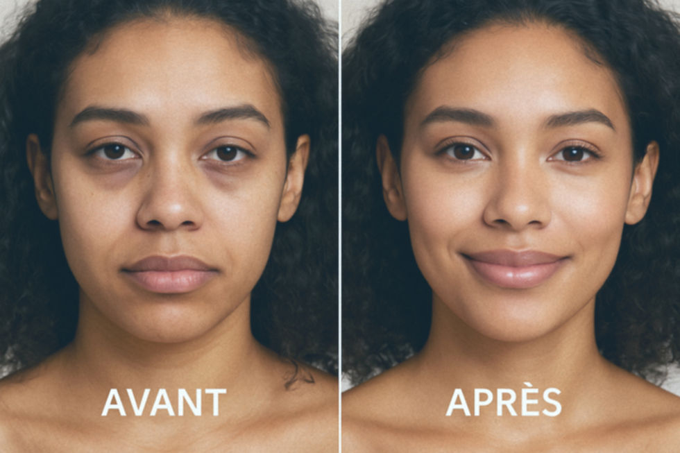 Avant après l'huile de kigélia