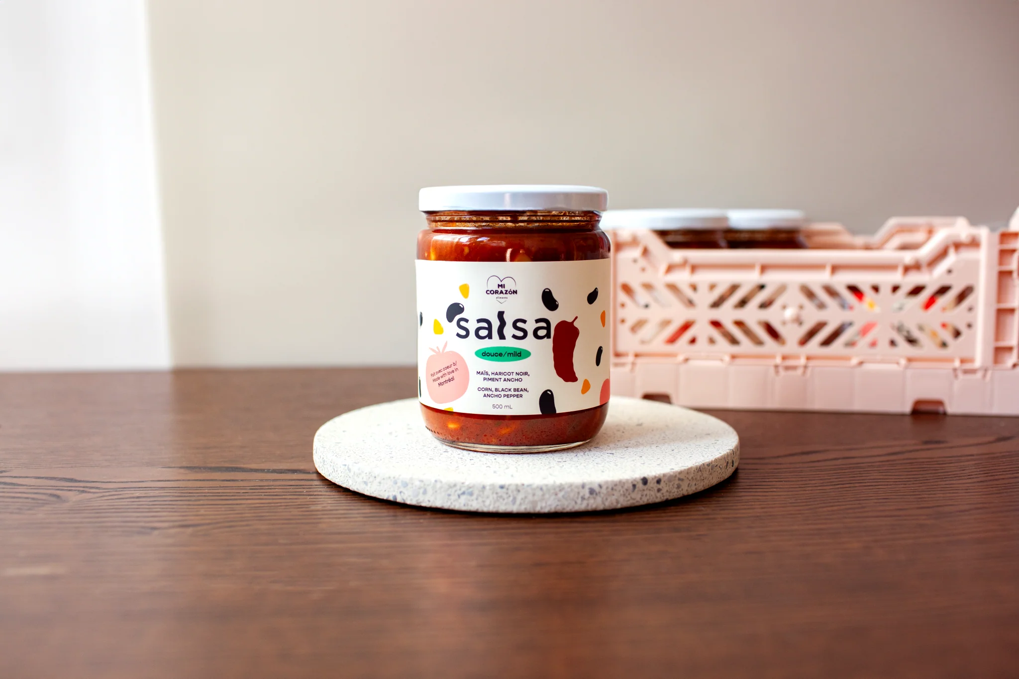 Salsa maïs, haricot noir, piment ancho