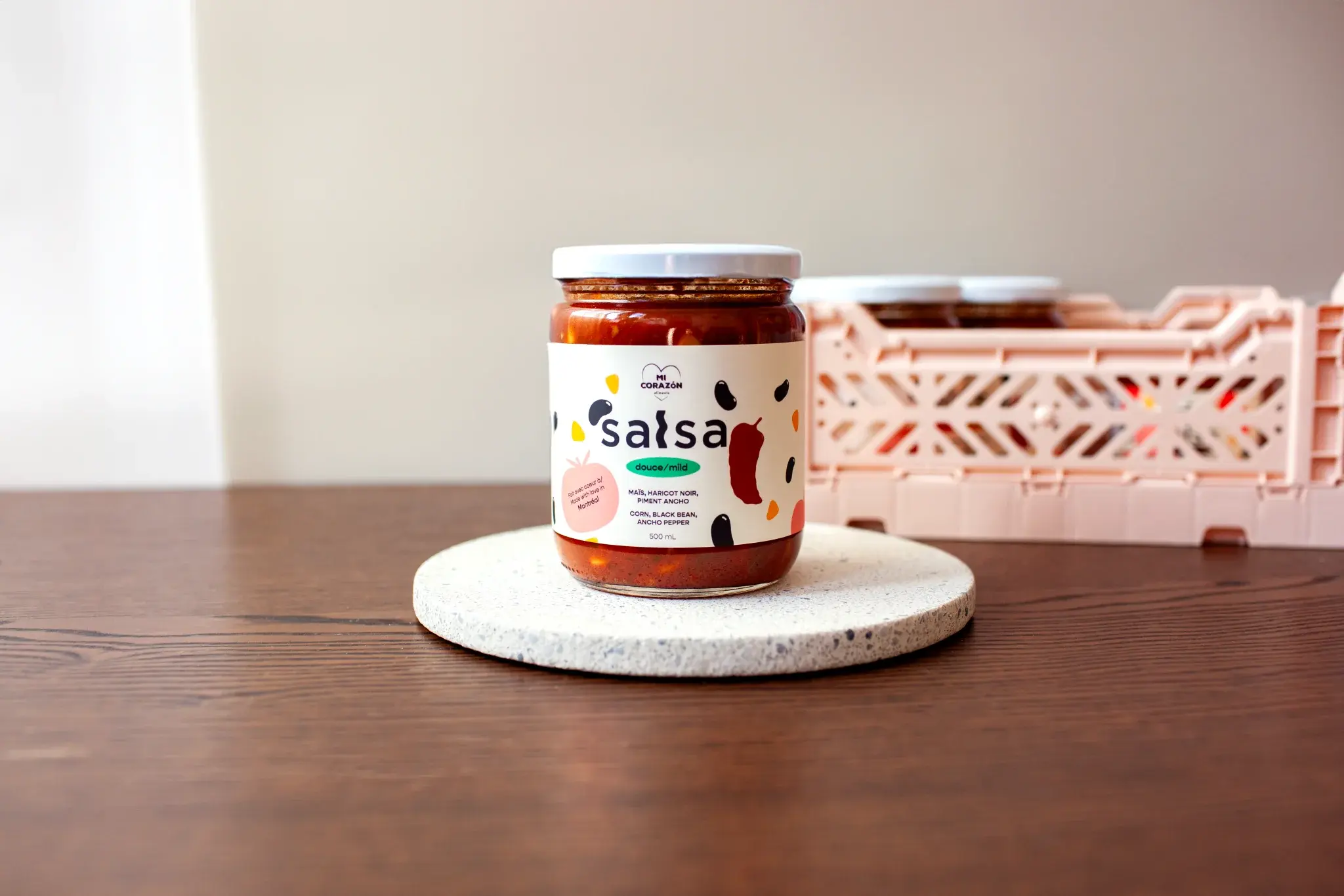 Salsa maïs, haricot noir, piment ancho