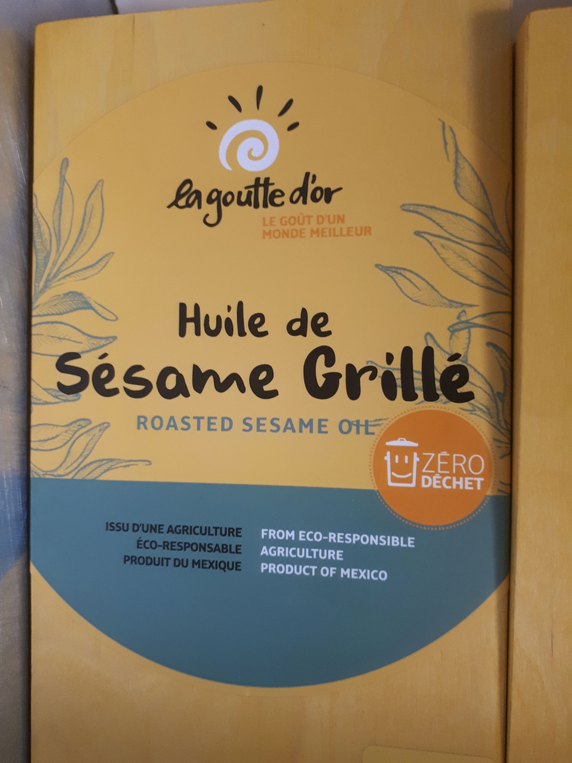 Huile de sésame grillé bio