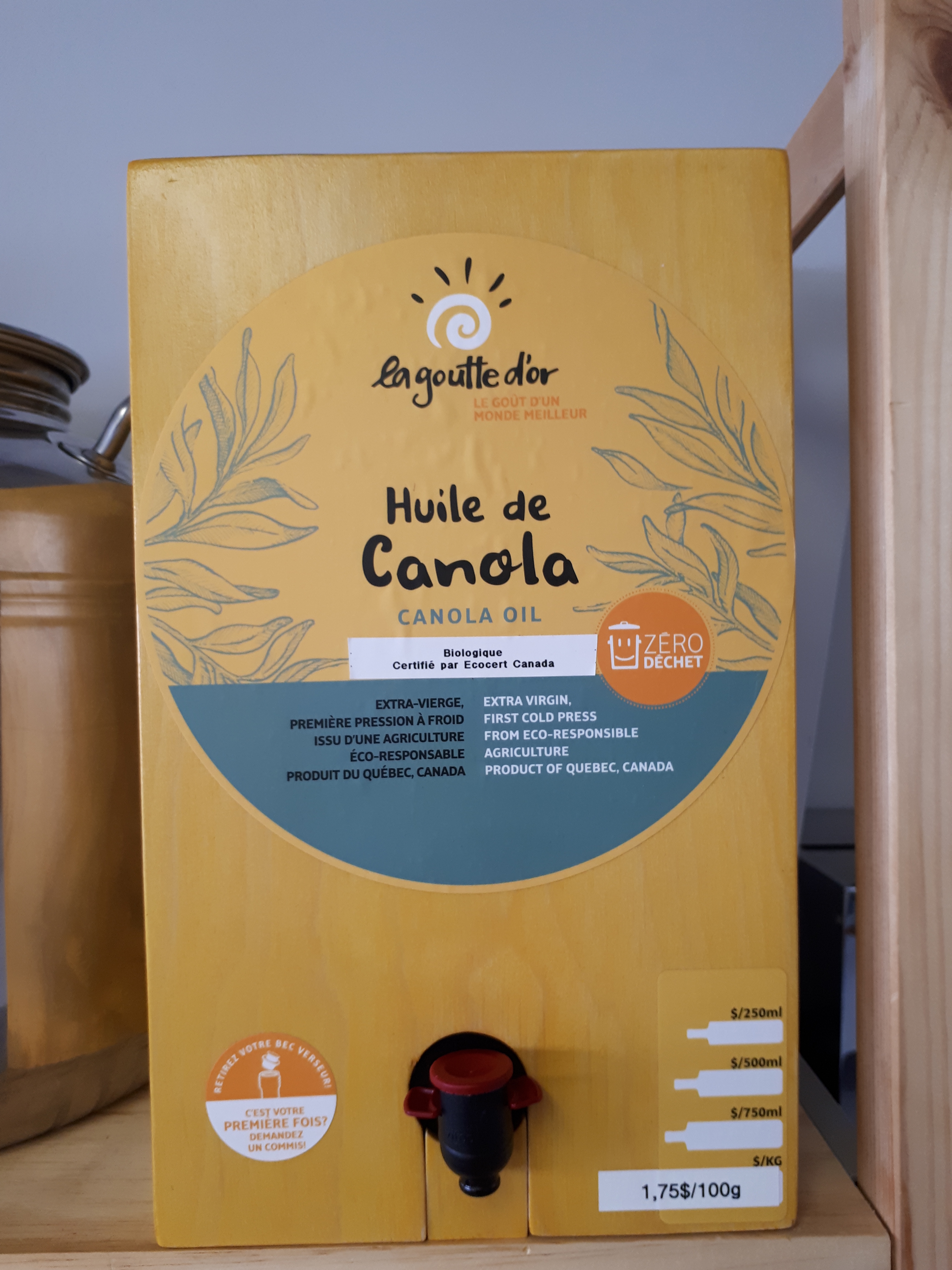Huile de canola bio