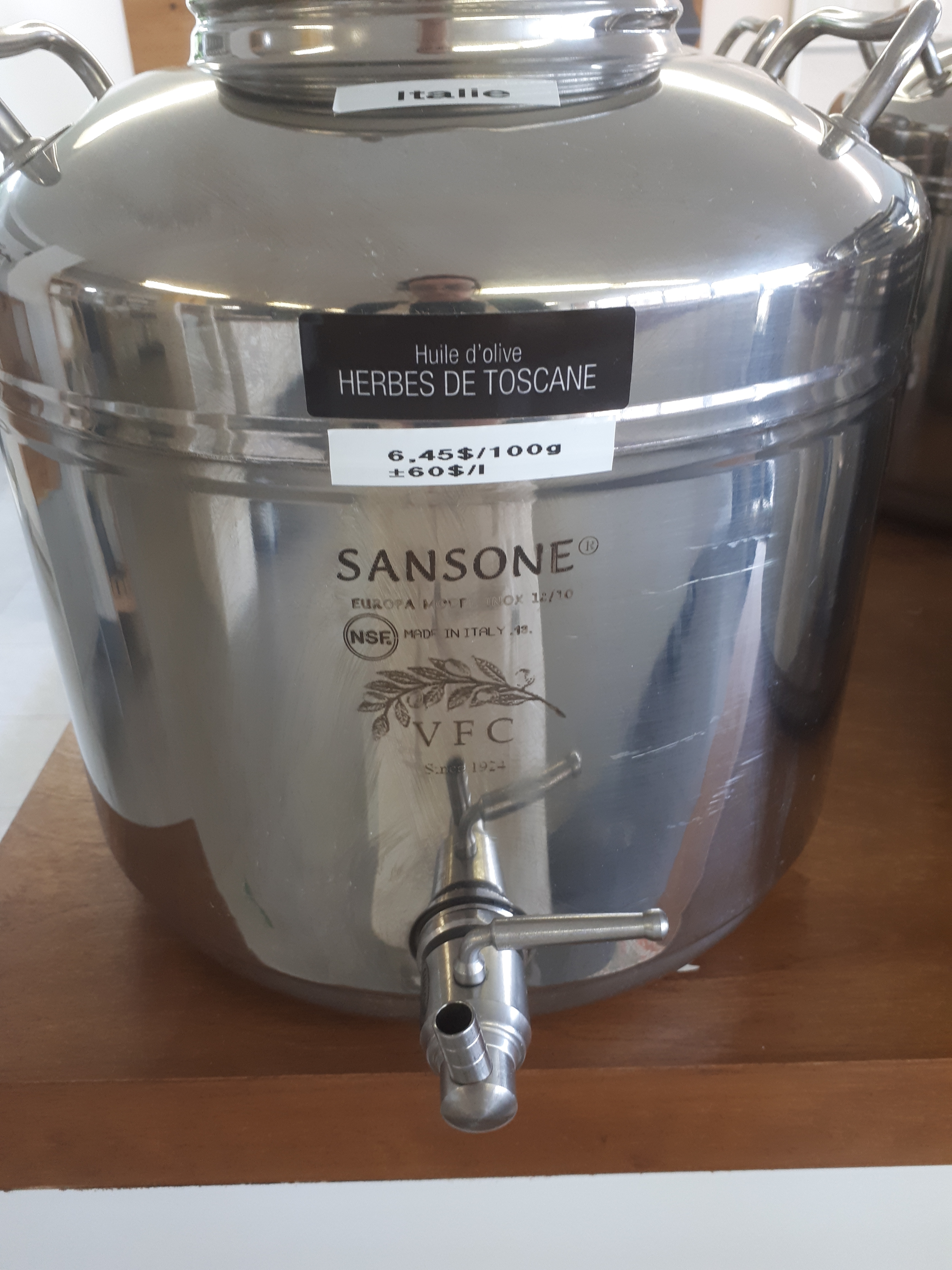 Huile d'olive aux herbes de Toscane