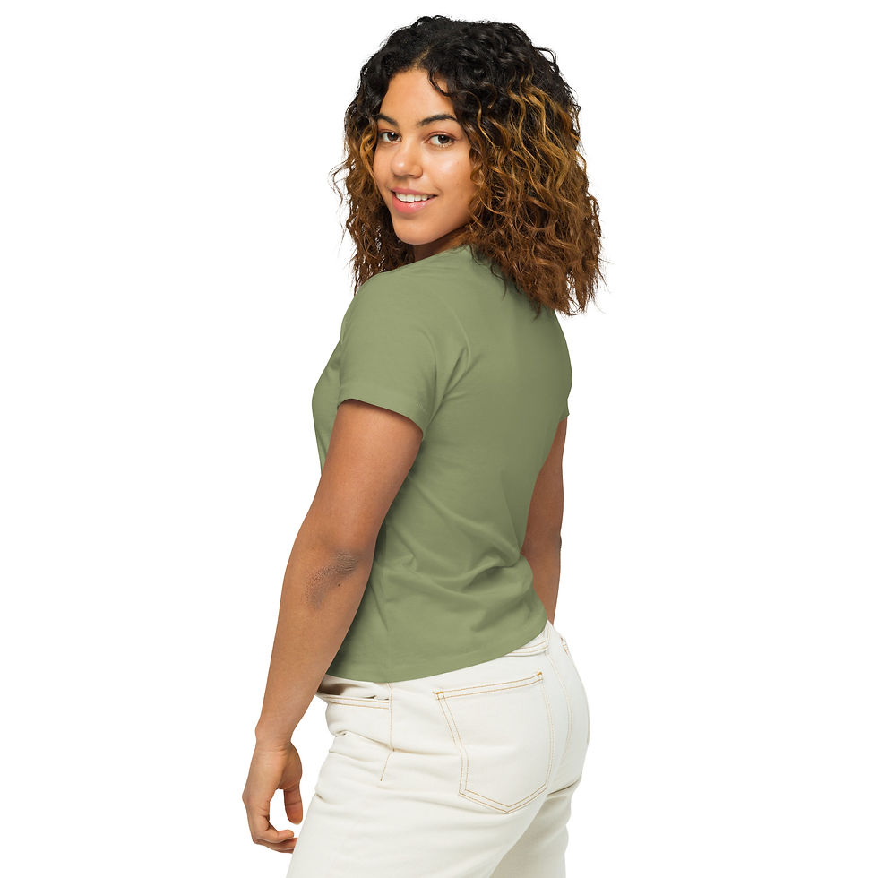 Thumbnail: Tropical Palm Sunset Retro | Round Neck Soft Graphic T-Shirt for Women