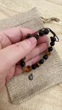 Miniature : Bracelet pour Homme, en pierres fines de 8mm. 