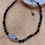 Miniature : Collier en cristal noir et agate 